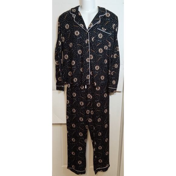 Boston Bruins Wear by Erin Andrews LS Shirt & Pant Sleep Set Women's XL - Picture 2 of 9